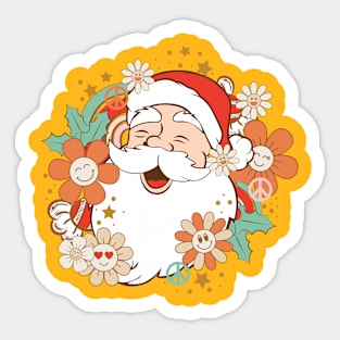 Retro Santa Sticker